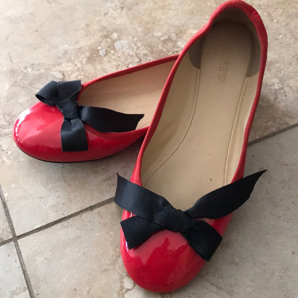 J.Crew Ballet Style, shinny  Red women’s size 10